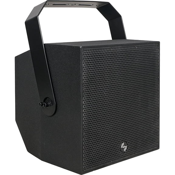 Sound Town 2-Way 8" Coaxial IP55 Weatherproof Outdoor Loudspeaker w/ U-Bracket, Surface-Mount Installation 70V/100V/8, Black (TITAN-8B)