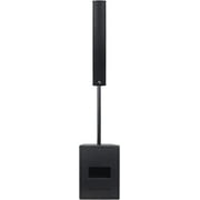 Sound Town Line Array Column PA/DJ Speaker System with One 2 x 8 Powered Subwoofer w/ DSP, TWS Bluetooth and Speaker Output, One 6 x 3 Line Array Column Speaker, Black CARME-28M64