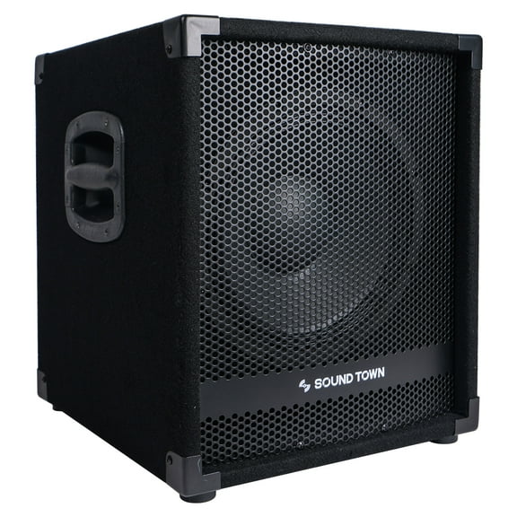 Sound Town METIS Series 12" Powered PA DJ Subwoofer, 1400 Watts Peak Power, 350 Watts RMS