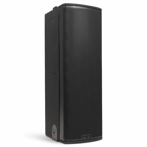 Sound Town MODE Audio 2-Way 600W Powered Column Array Loudspeaker w/ LAVOCE 2 x 6.5" Woofers, Class-D, DSP, TWS, Wall-Mount Bracket, Plywood, Black (AURA-6.2A)