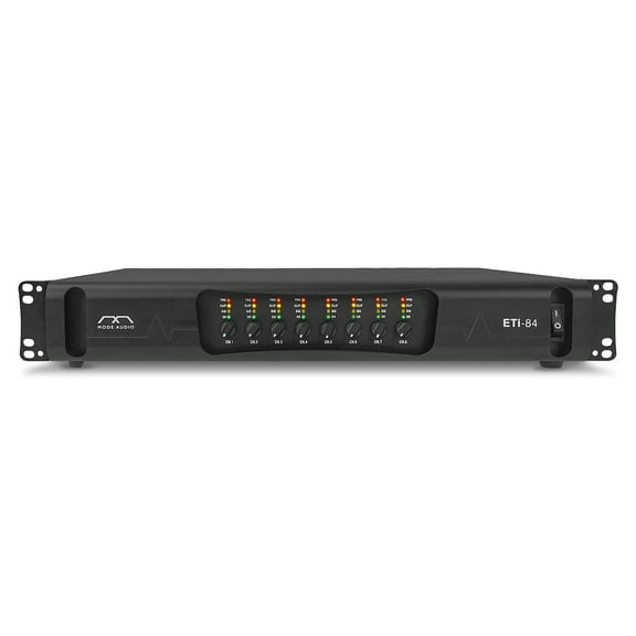 Sound Town MODE Audio Class-D 8-Channel PA/DJ Switching Power Supply Professional Power Amplifier, 8 x 800W RMS at 4, PFC Power, 1.5U Rack Mountable for Meeting Room, Conference, Installation(ETi-84)