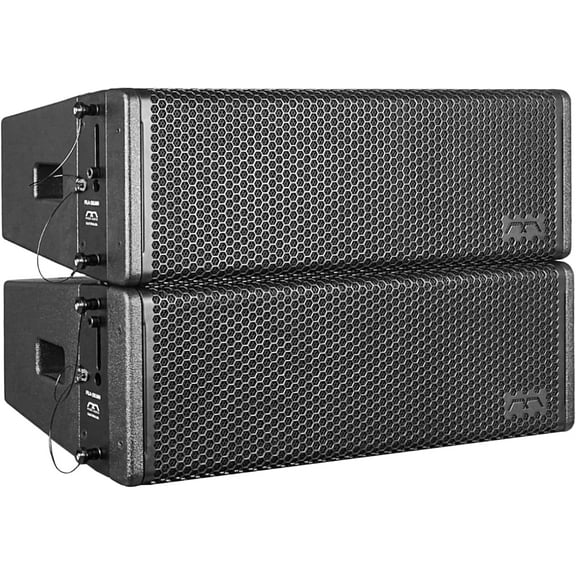 Sound Town MODE Audio Pair of Dual 8" 3-Way 1900 Watts Full-Range Variable Curvature Line Array Loudspeaker, with Neodymium Drivers, Bi-Amp, Baltic Birch Plywood, Black (FILA-28LMH-PAIR)