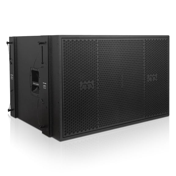 Sound Town MODE Audio Series 2x18" 6400 Watts High Power Line Array Subwoofer with Built-In Italian Neodymium LF Drivers, Birch Plywood, Black (FILA-218SB)