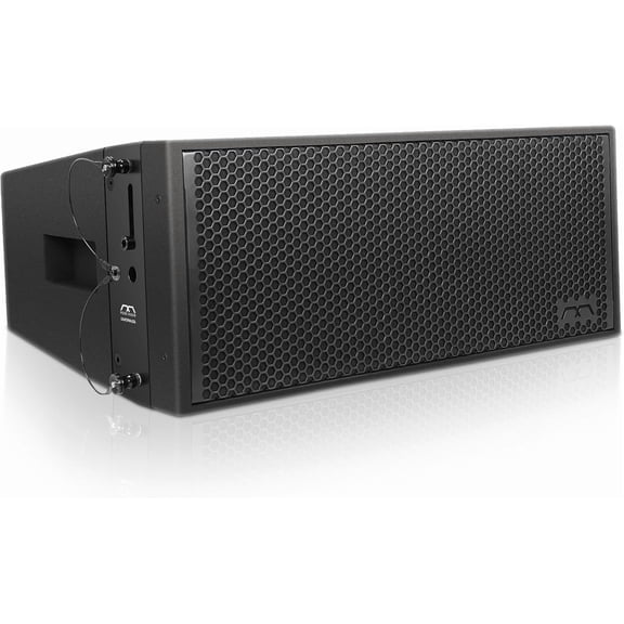 Sound Town Mode Audio Dual 10 Water-Resistant Three-Way 3100 Watts Full-Range Variable Curvature Line Array Loudspeaker, with Neodymium Drivers, Bi-Amp, Black (FILA-WR210LMH)
