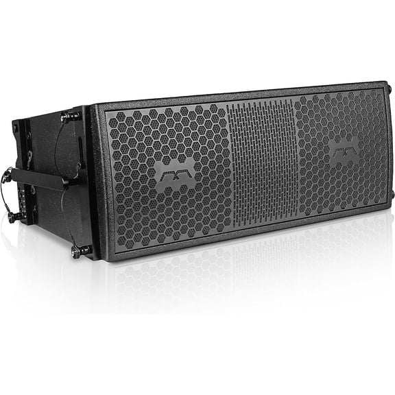 Sound Town Mode Audio Series 2 x 8" Line Array Loudspeakers, with Italian Neodymium Drivers, Plywood, Full-Range / Bi-Amp Switchable, Aluminum Side Handles, Black (FILA-208)