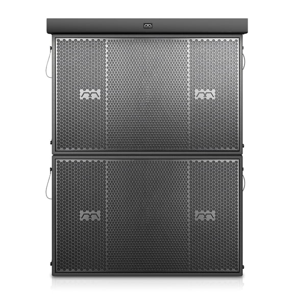Sound Town Mode Audio Series 2x18 6400W Line Array Speaker System Two Passive Subwoofers with Italian Neodymium LF Drivers, Flying Frame, Birch Plywood, Black (FILA-218SBX2)