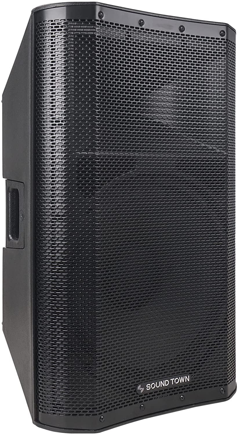 Sound Town Oberon Series Black 2-Channel 1400W Portable PA System