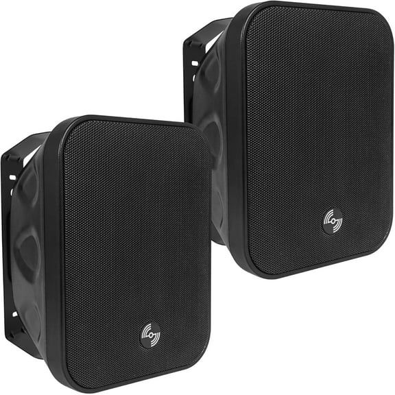 Sound Town Pair of 70V/100V 5.25" Weather-Resistant Surface-Mount Passive Speakers, with IP55-rated Enclosure, for Home & Commercial Installations, Black (TARVOS-MS5B-PAIR)