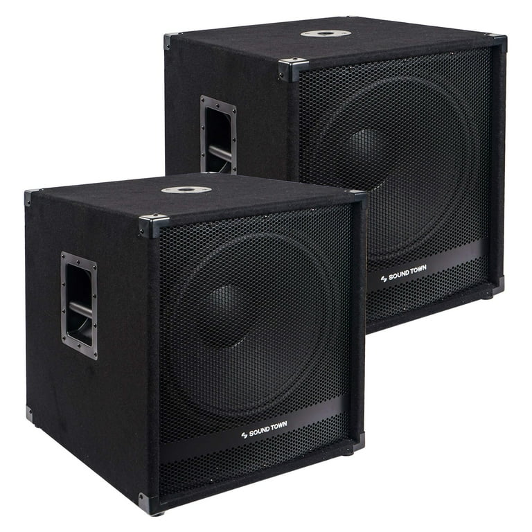 Sound Town Pair of 18 2400 Watts Powered Subwoofers with Class D