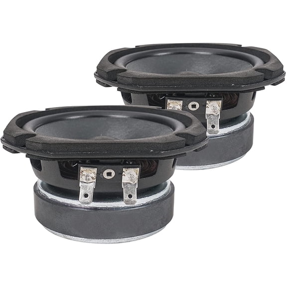 Sound Town Pair of 4" Full Range Drivers, Replacement for PA DJ Speakers, Line Array and Column Array Speakers (STLF-EZ4-PAIR)