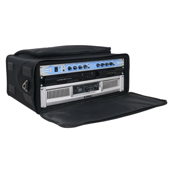 Sound Town Portable 4U Rack Bag w/ 14" Rackable Plywood Rack Frame (STRB-416B)