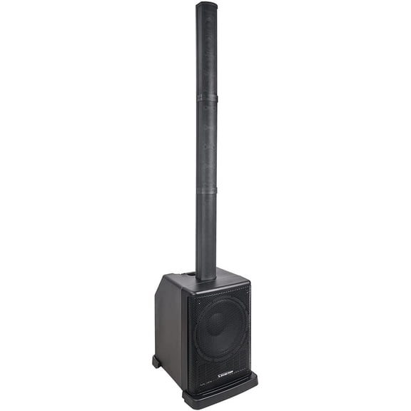 Sound Town Portable Line Array Column PA/DJ System with 12" Powered Subwoofer, TWS Bluetooth, DSP, Carry Bag (CARPO-L2)