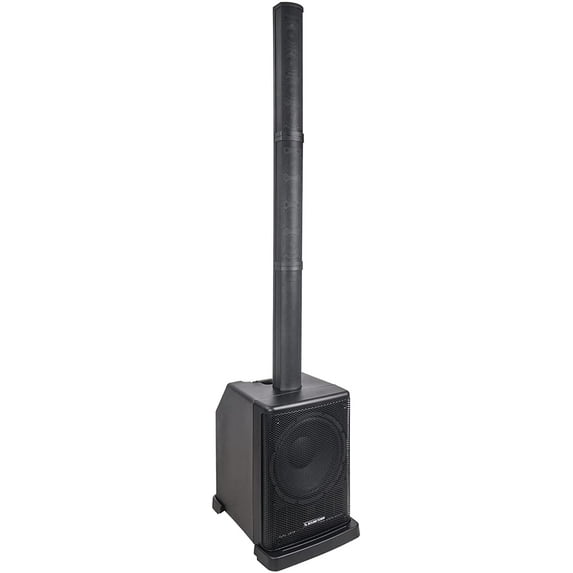 Sound Town Portable Line Array Column PA/DJ System with 12" Powered Subwoofer, TWS Bluetooth, DSP, Carry Bag (CARPO-L2)