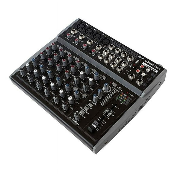 Sound Town Professional 12-Channel Audio Mixer with USB Interface, Bluetooth and DSP (TRITON-A12BD)