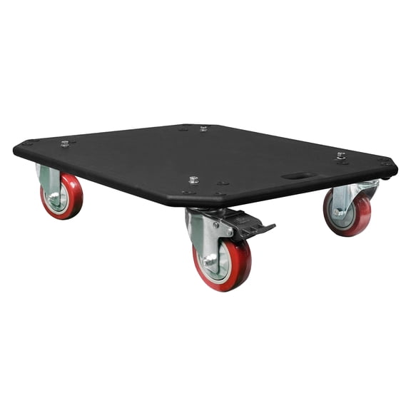 Sound Town Replacement Caster Board for Road/Flight/Rack Case, with 4-inch Wheels and Brakes (STRC-CB)
