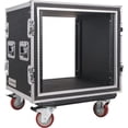 thumbnail image 1 of Sound Town Shock Mount 10U ATA Rack Case with 21" Rackable Depth and Casters, Pro Tour Grade (STRC-SP10UW), 1 of 6