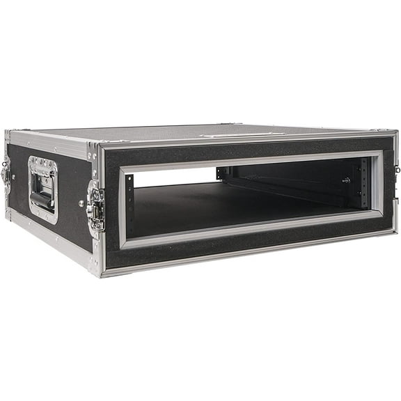 Sound Town Shock Mount 2U ATA Plywood Rack Case with 21" Rackable Depth, 2-Space Size, Pro Tour Grade (STRC-SP2U)