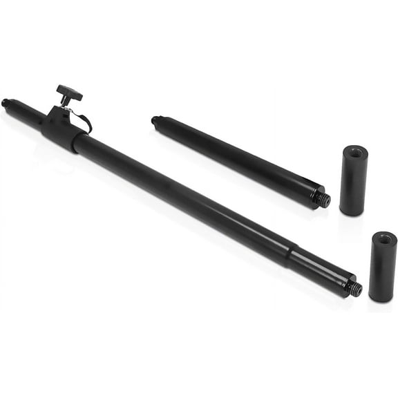 Sound Town Speaker Pole Set, 29"-48" Adjustable Height Subwoofer/Speaker Pole and 14" Fixed Height Extended Pole with M20 & 35mm Adapters, Black (STSD-MM1449B)