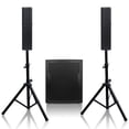 thumbnail image 1 of Sound Town Subwoofer and Column Speaker Line Array System, with Two 500W Passive Column Speakers and One 15” 1600W Powered Subwoofer, 1 of 10