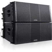 Sound Town ZETHUS Dual Line Array Speaker PA System with Onboard DSP, Black