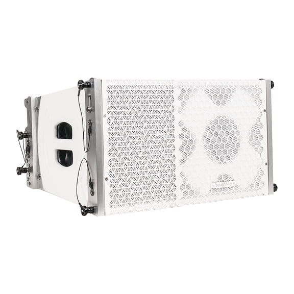 Sound Town ZETHUS Series 10 Passive Two-Way Line Array Loudspeaker, Full-Range/Bi-Amp Switchable, Birch Plywood, White (ZETHUS-110W)