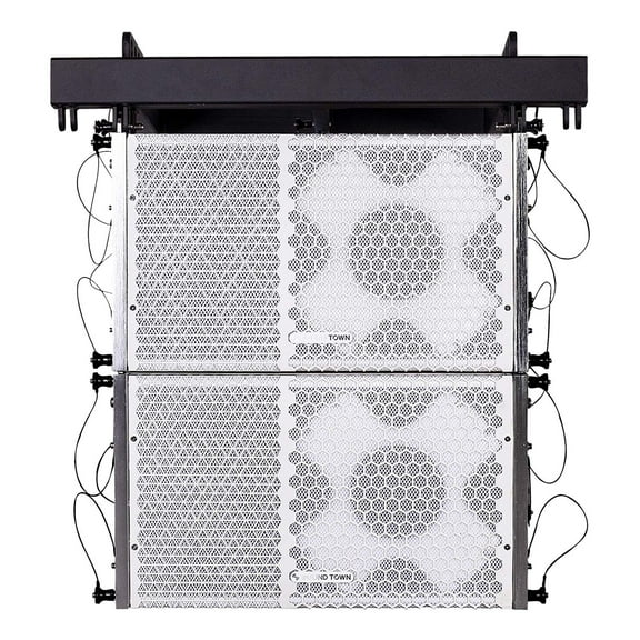 Sound Town ZETHUS Series 1200W Line Array Speaker System with Two 10-inch Passive Line Array Speakers, White for Installation, Live Sound, Bar, Club, Church