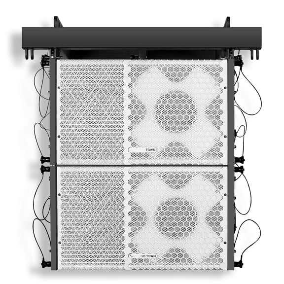 Sound Town ZETHUS Series 1200W Line Array Speaker System with Two 10-inch Passive Line Array Speakers, White for Installation, Live Sound, Bar, Club, Church