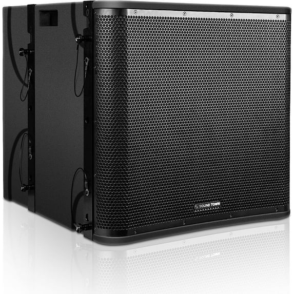 Sound Town ZETHUS Series 18” 1600W Powered Line Array Subwoofer, Versatile Installations, Black (ZETHUS-VX118SPW)