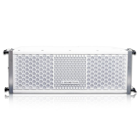 Sound Town ZETHUS Series 2 X 5" Line Array Loudspeaker System with Titanium Compression Driver, White (ZETHUS-205WV2)