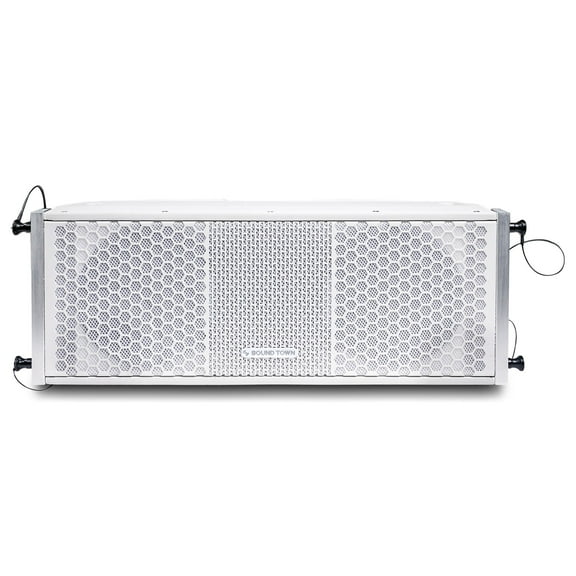 Sound Town ZETHUS Series 2 X 8" Line Array Loudspeaker System with Titanium Compression Driver, White (ZETHUS-208WV2)