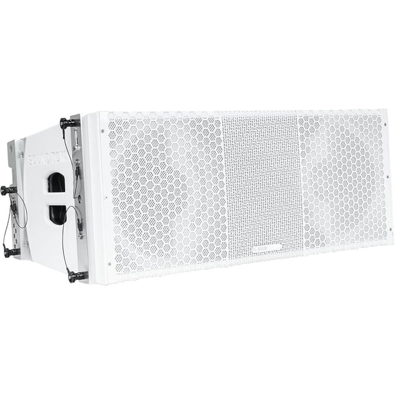 Sound Town ZETHUS Series Dual 10" Powered Line Array Loudspeaker with Onboard DSP, White (ZETHUS-210WPW)