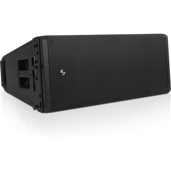Sound Town ZETHUS Series Dual 10" Powered Line Array Speaker Module with Class-D Amplifier, DSP, for Lounge, Club, Bar, Theater, Restaurant, Church, Black(ZETHUS-A210PW)
