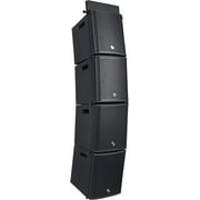Sound Town ZETHUS Series Line Array Speaker System with Four Compact 6 x 3 Line Array PA Speakers and One Flying Frame, Black ZETHUS-M3X4