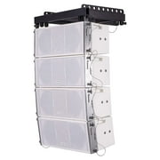 Sound Town ZETHUS Series Line Array Speaker System with Four White Compact 2 X 8-inch Line Array Speakers, White