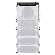 Sound Town ZETHUS Series Line Array Speaker System with One 15-inch Line Array Subwoofer, Four Compact 2 X 8-inch Line Array Speakers, White
