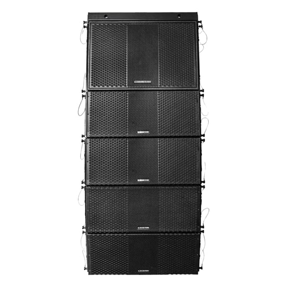 Sound Town ZETHUS Series Powered Line Array System with 18" Subwoofer, Four Dual 10" Loudspeakers & Flying Frame, Class-D Amp, DSP, Black (ZS-118SPW210BPWX4)