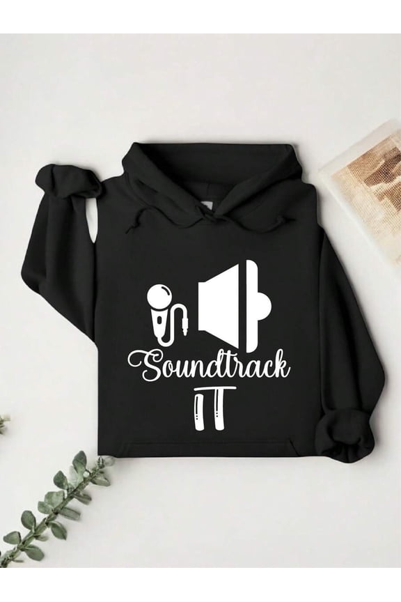 Sound Track Hoodie, Gift For Musician, Music Teacher Gift, Piano Long Sleeve, Heartbeat Music Sweater, Music Festival Hoodie, Music Sweater SSN-696