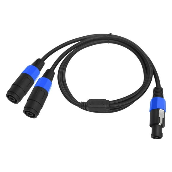 Sound Y Type Splitter Cable with Speak on Connectors 1 Male to 2 Female ...