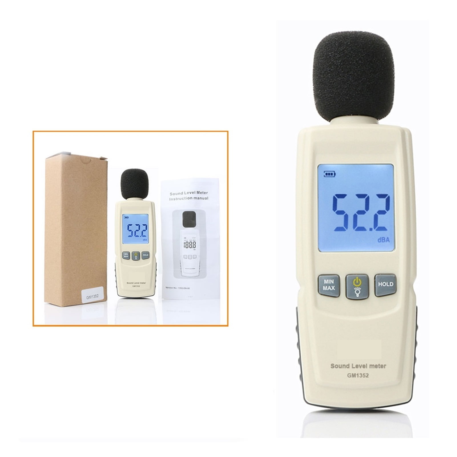 Sound level indicator DB meter Noise measuring instrument Mini Audio ...