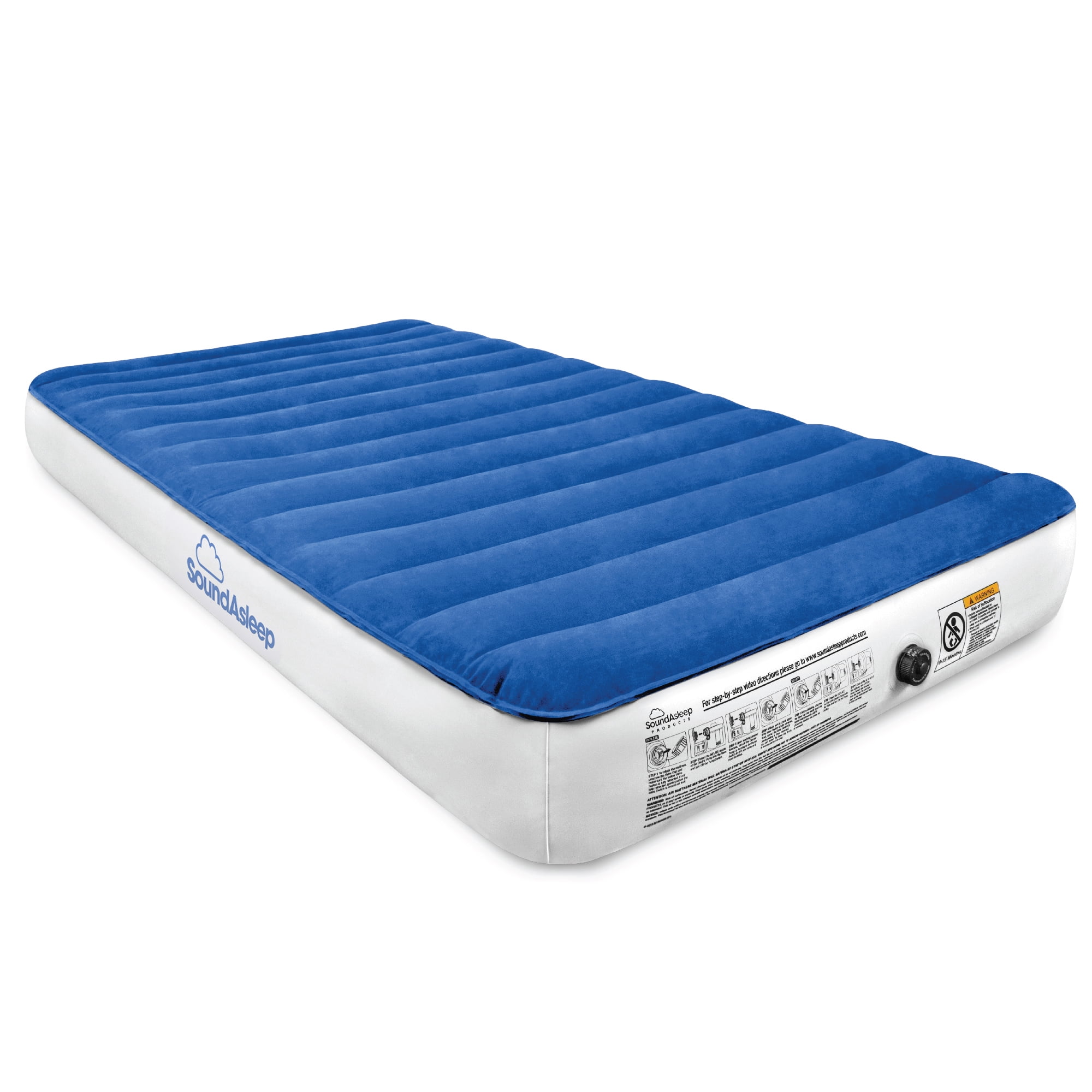 Won't Pop Off Sheets for Twin Full Air Mattress Guest Bed Camping Blue Tan  Turq