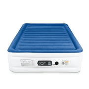 منتجات SoundAsleep SoundAsleep CloudNine Series مرتبة هواء كوين مع تقنية المضخة الذكية المزدوجة (أزرق / جسم بيج ، ملكة)