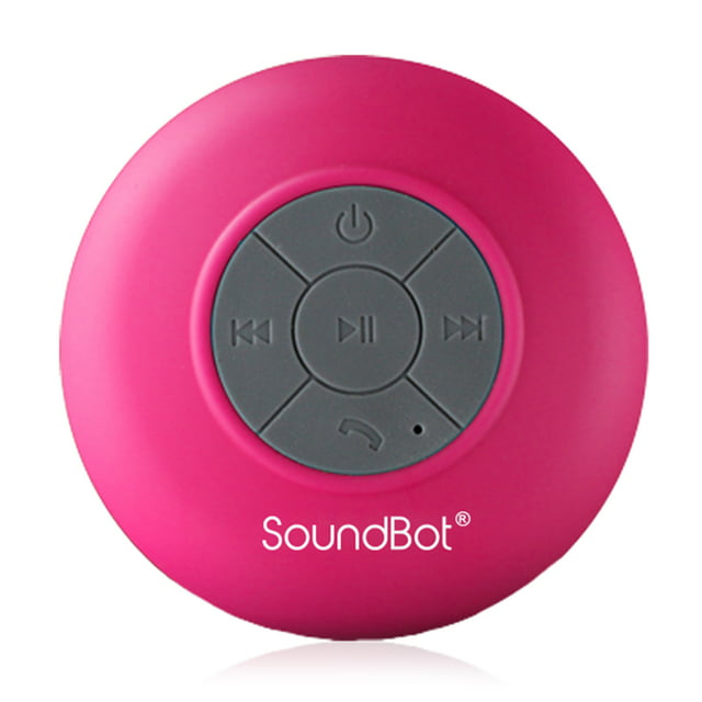 SoundBot SB510 1.59 oz Water Resistant Bluetooth Shower Speaker - Pink