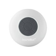 SoundBot Wireless Speaker, HD Music, Water Resistant, Loud Bluetooth Speakerphone, White