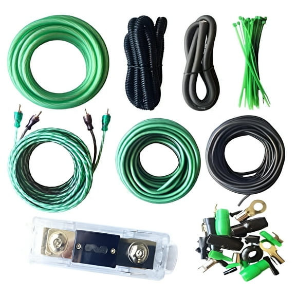 SoundBox 4 Gauge Amp Kit Complete AWG Amplifier Install Wiring Cables - 5,000W