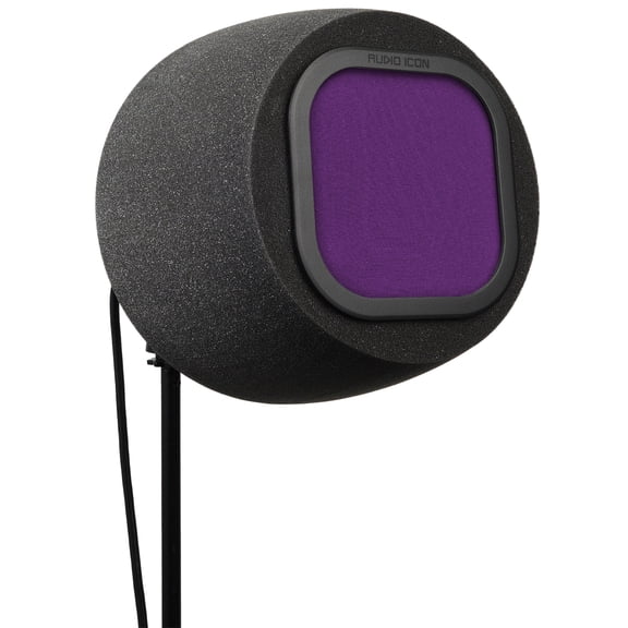 SoundBox 7A Top Address Vocal Recording Isolation Booth | Microphone Shield, Pop Filter Studio-Quality Sound, Singing, Podcasting, Acoustic High-Density Foam, SM57, SM58 (Twilight Purple Pop Filter)