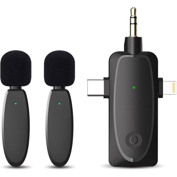 SoundGuard AP003 Lavalier Microphone | 48kHz Pro Studio | 393FT Range | Noise Reduction | Compatible with , Android & DSLR Cameras | Ideal for Business Videos & Interviews
