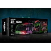 SoundLogic XT Light-up Four-in-One Gaming Combo Kit Keyboard, Mouse, Mouse Pad, Headphones