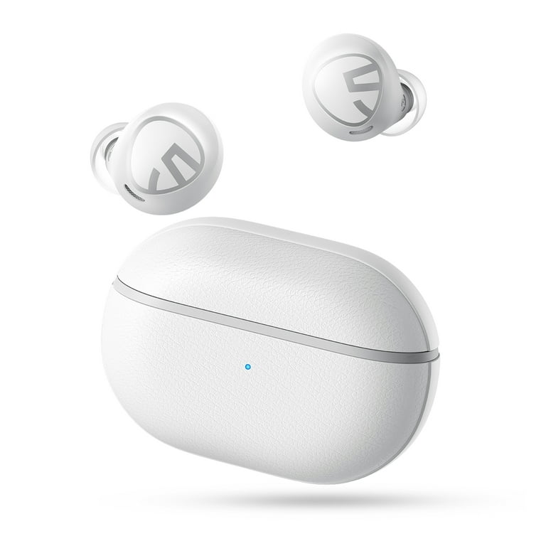 SoundPEATS Wireless Bluetooth 5.1 Headphones Free2 Classic White Type C IPX5 Waterproof 6mm Drivers