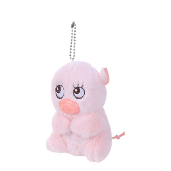 Soundable Plush Pig Keychain Bag Ornament All Age Handbag Decorations School Student Backpack Lovely Squeaky Pendant