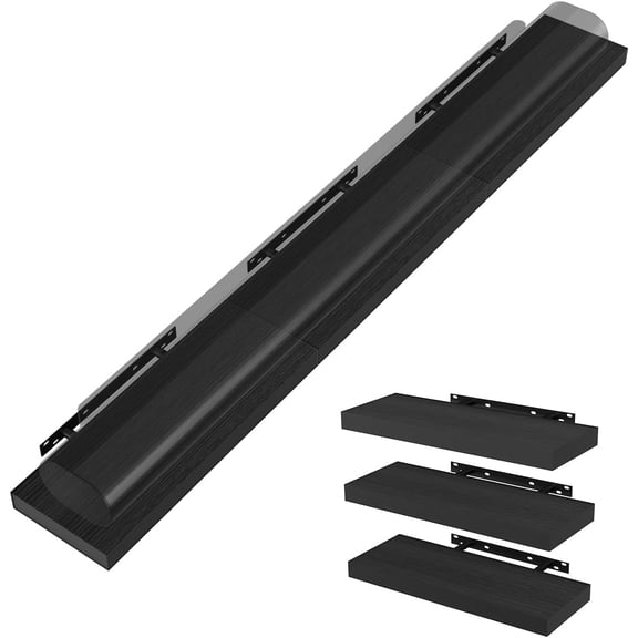 Soundbar Mount for Sonos Arc and Sonos Arc Ultra, Sound bar Wall Mount Bracket Under TV, Soundbar TV Floating Wall Shelf for Living Room, Home Theater Up to 22Lbs (SON003-H), Set of 3, Black